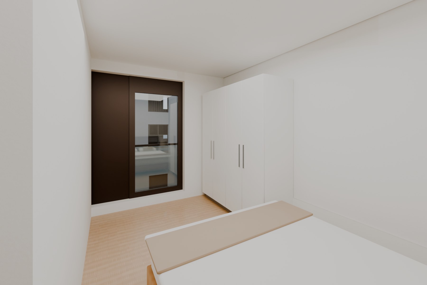 Dormitorio principal de la vivienda D-P1-1